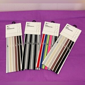 Nike Swoosh headbands 4 packs (each pack has 6 bands) brand new mixed colors